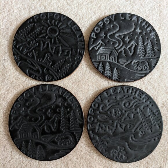 Hand Stitched Leather Wallets and Coaster Bundle - Picture 6 of 6